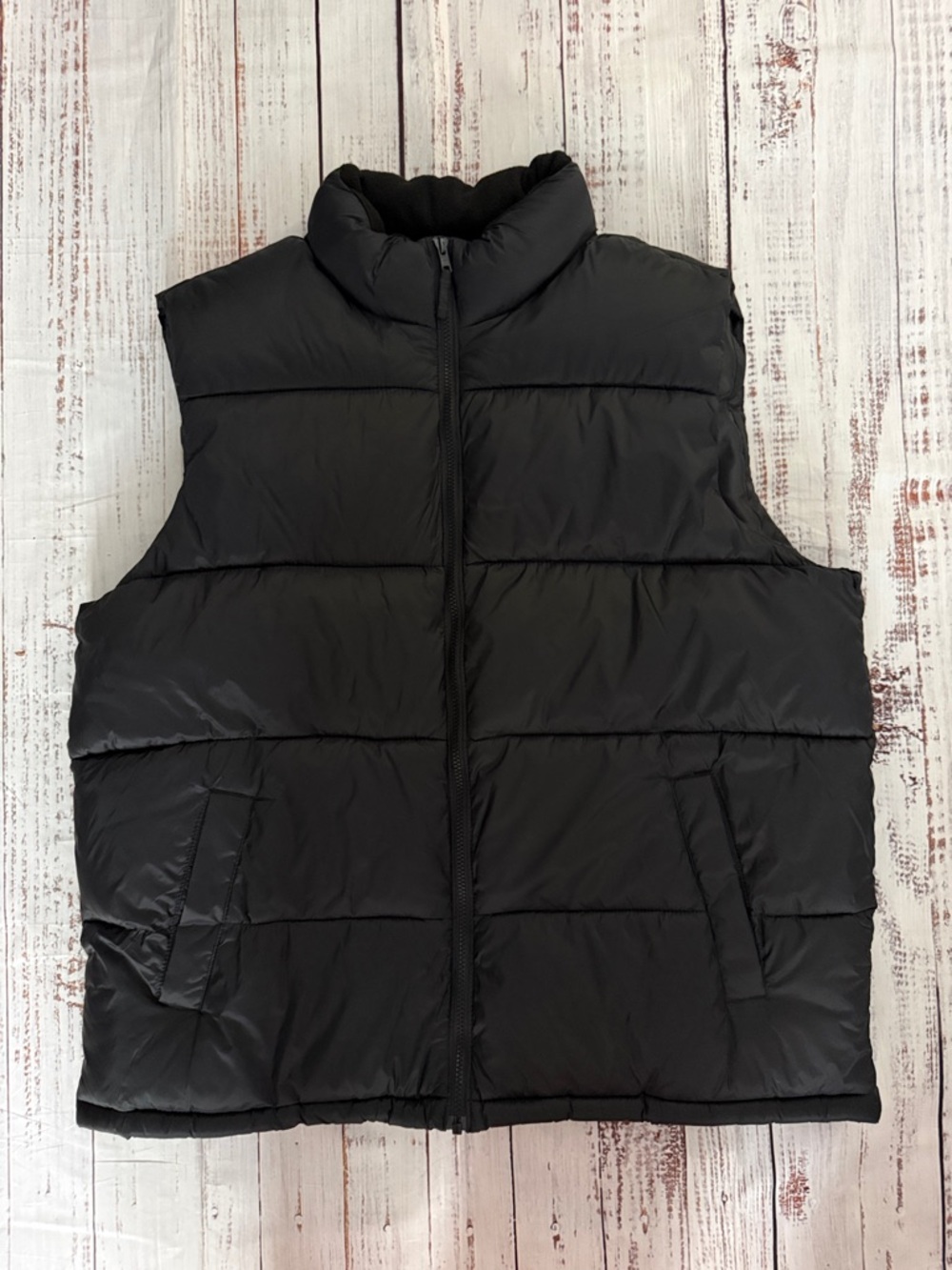 Old Navy Black Quilted Puffer Vest with Zipper Closure XXL - Picture 12 of 12
